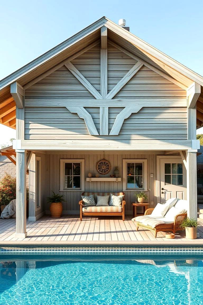 Coastal Cottage Style - 24 Rustic Pool House Ideas