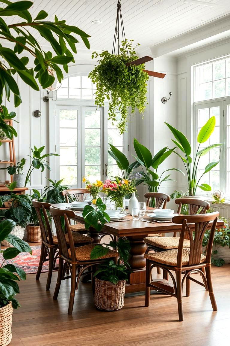 Coastal Indoor Plants - 24 Coastal Dining Room Ideas