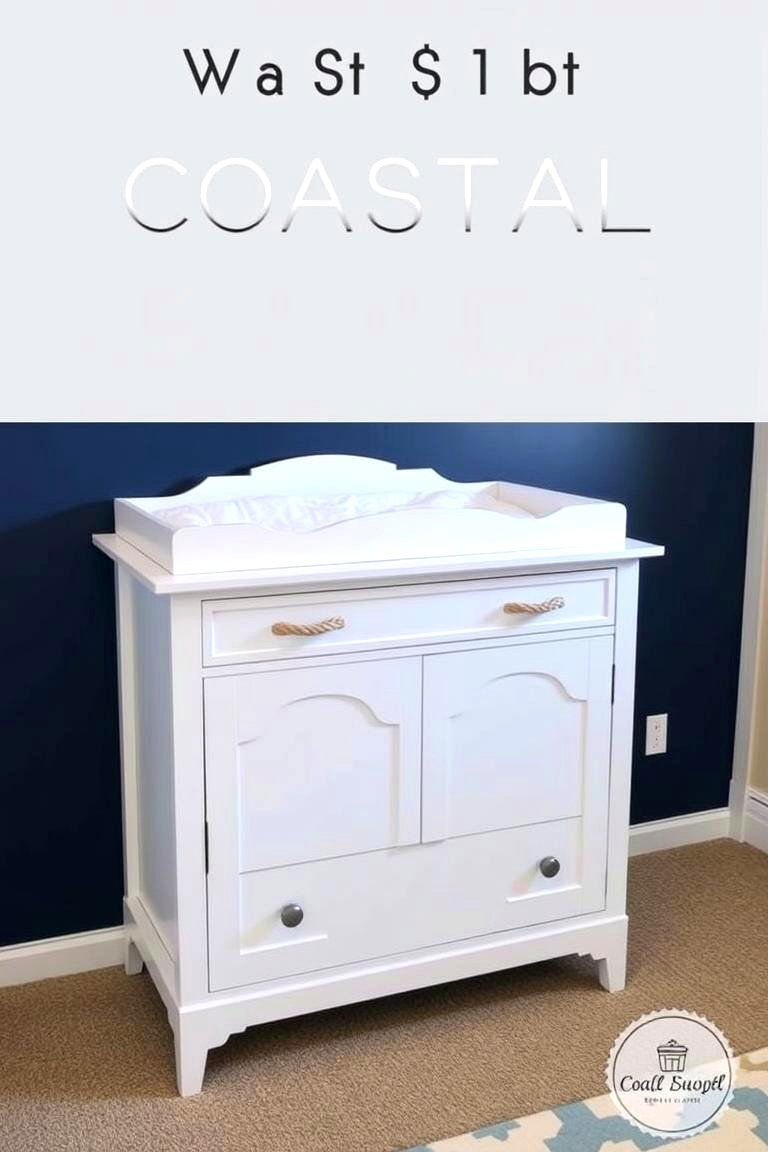 Coastal Inspired Changing Table - 24 Nautical Nursery Ideas