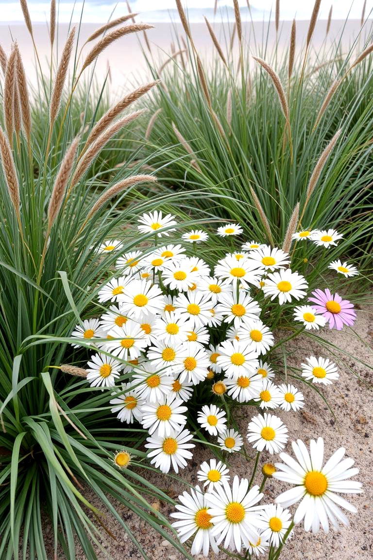 Coastal Inspired Flower Bed - 24 Flower Bed Ideas