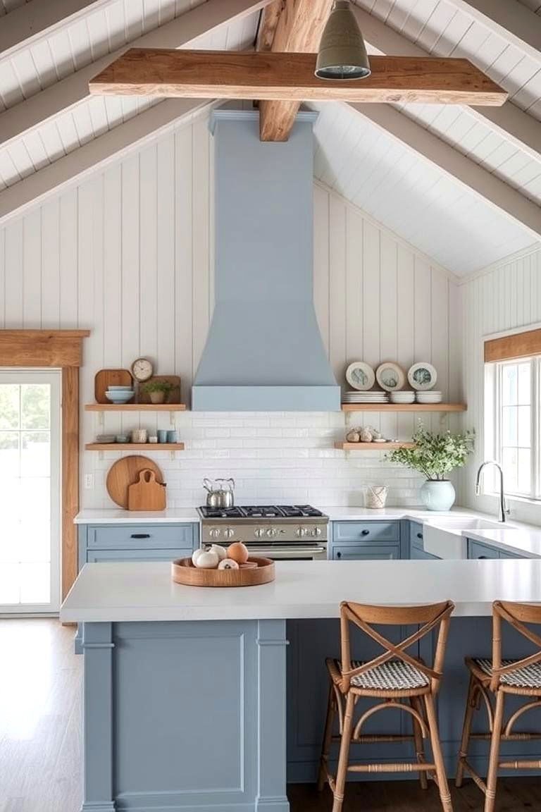 Coastal Inspired Kitchen - 24 Barndominium Kitchen Ideas