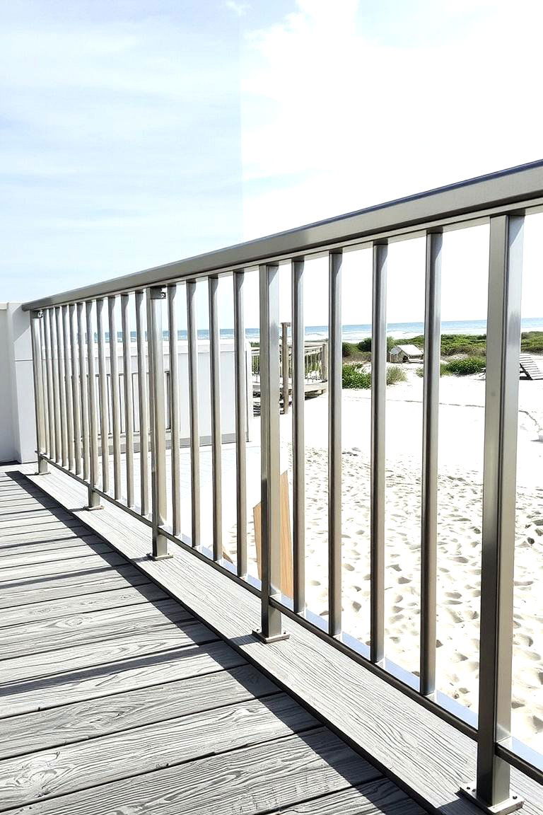 Coastal Inspired Open Design - 24 Metal Deck Railing Ideas