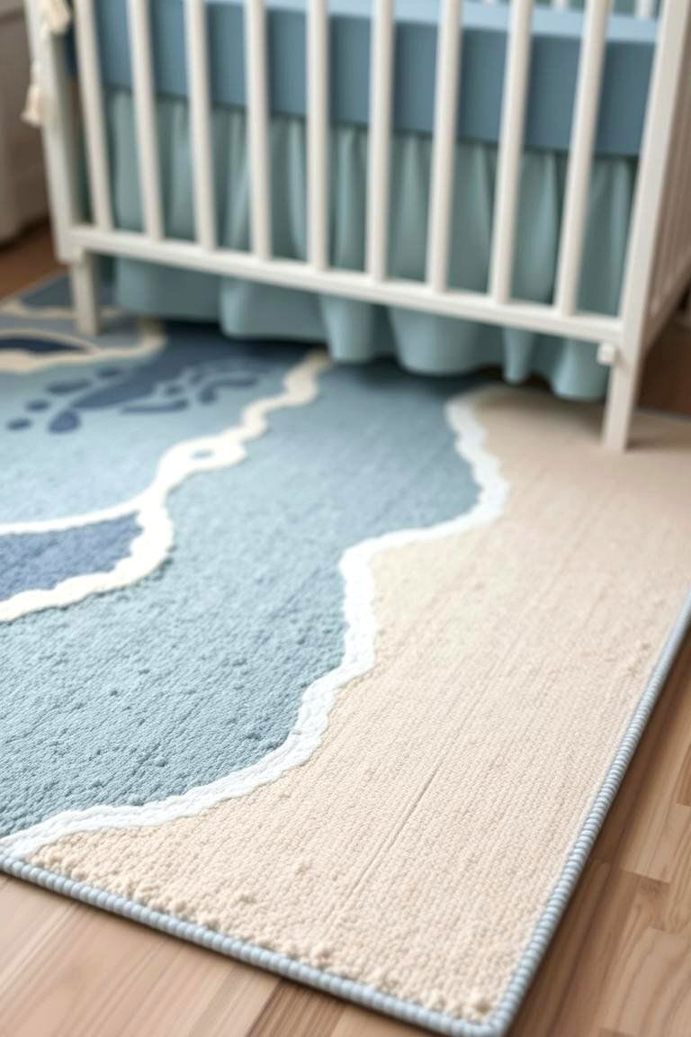 Coastal Inspired Rugs - 24 Nautical Nursery Ideas