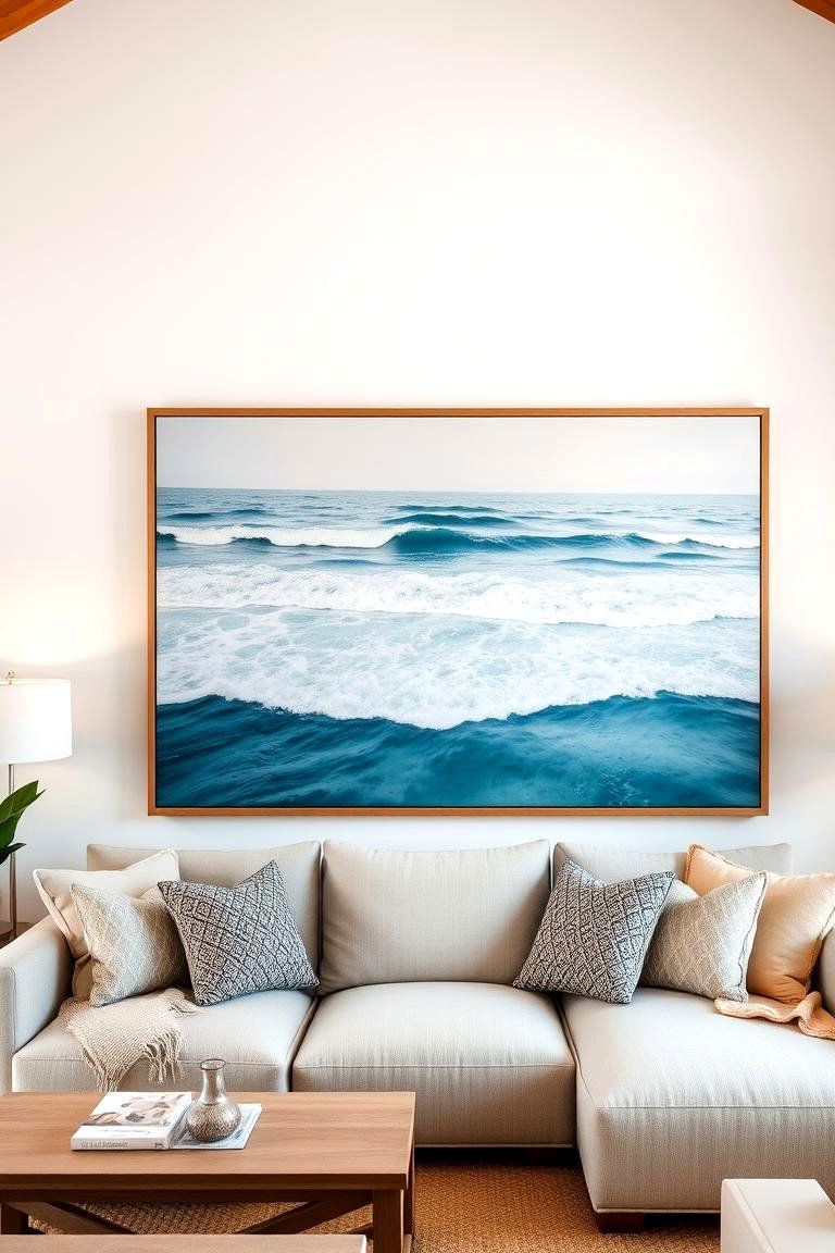 Coastal Inspired Wall Art - 24 Beach House Living Room Ideas