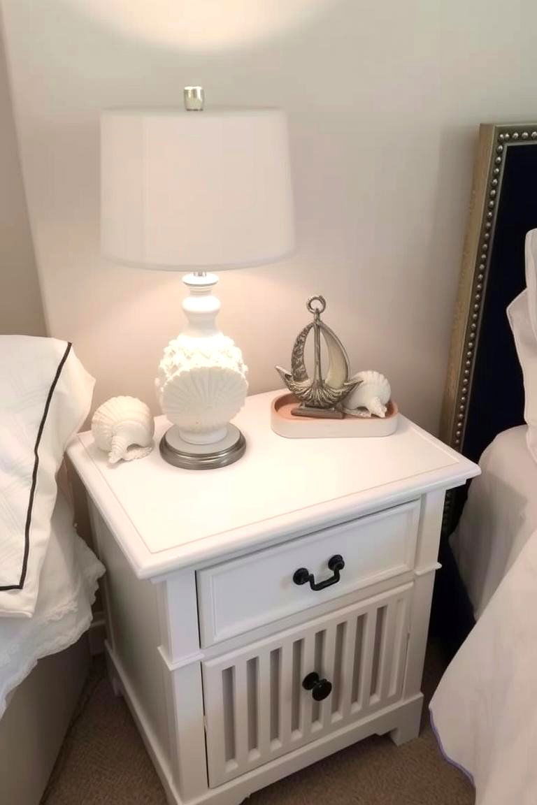 Coastal Nightstand with Nautical Touches - 24 Nightstand Decor Ideas