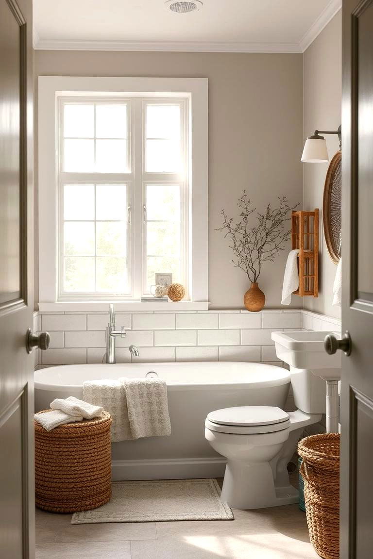 Coastal Olive Breeze - 24 Olive Green Bathroom Ideas
