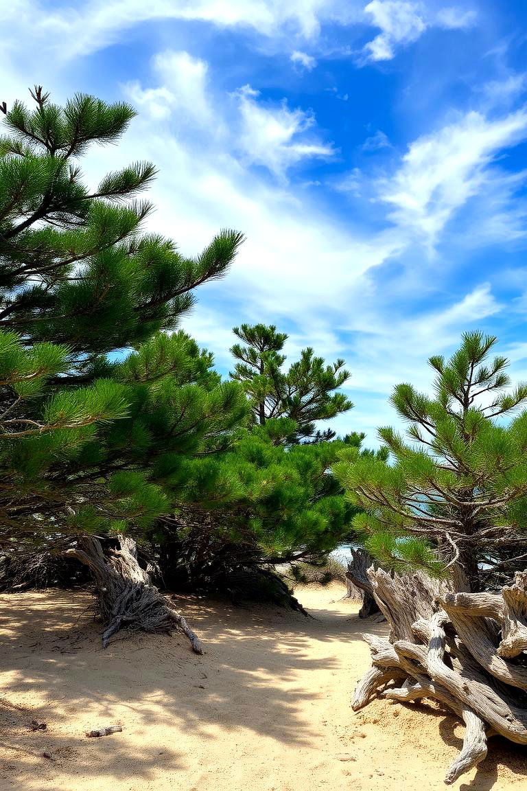 Coastal Pine Tree Setting - 24 Pine Tree Landscape Ideas