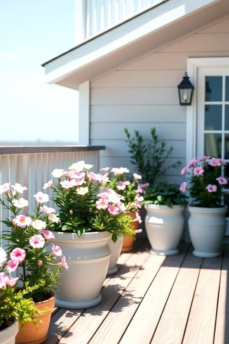Coastal Plant Retreat - 24 Deck Decorating Ideas With Plant