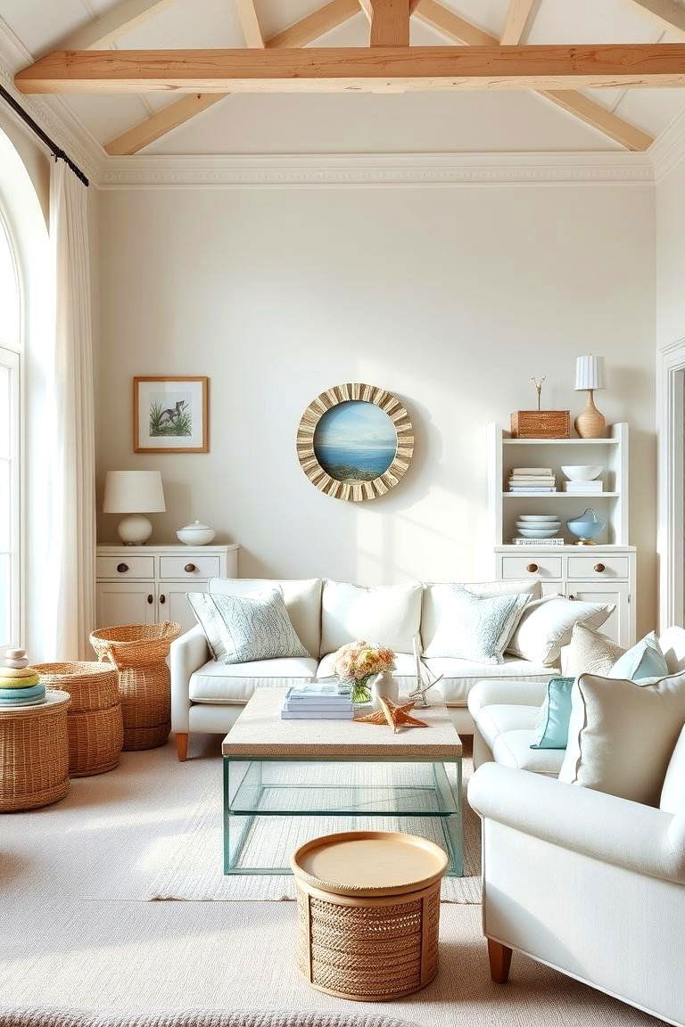 Coastal Retreat - 24 Dulux Egyptian Cotton Living Room Ideas
