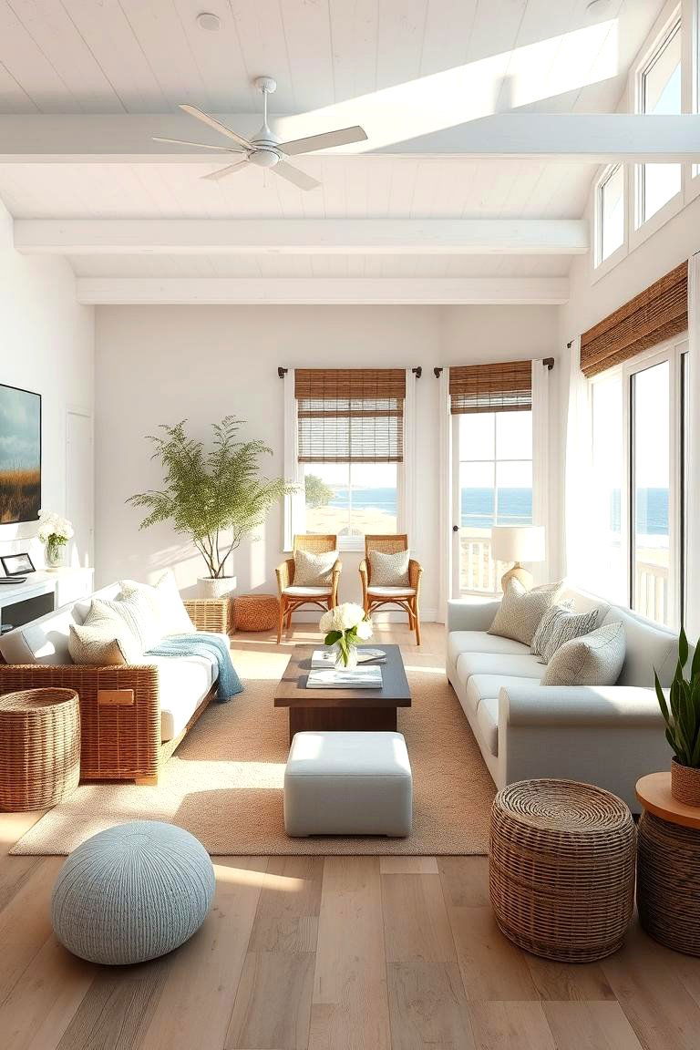 Coastal Retreat Charm - 24 White Couch Living Room Ideas