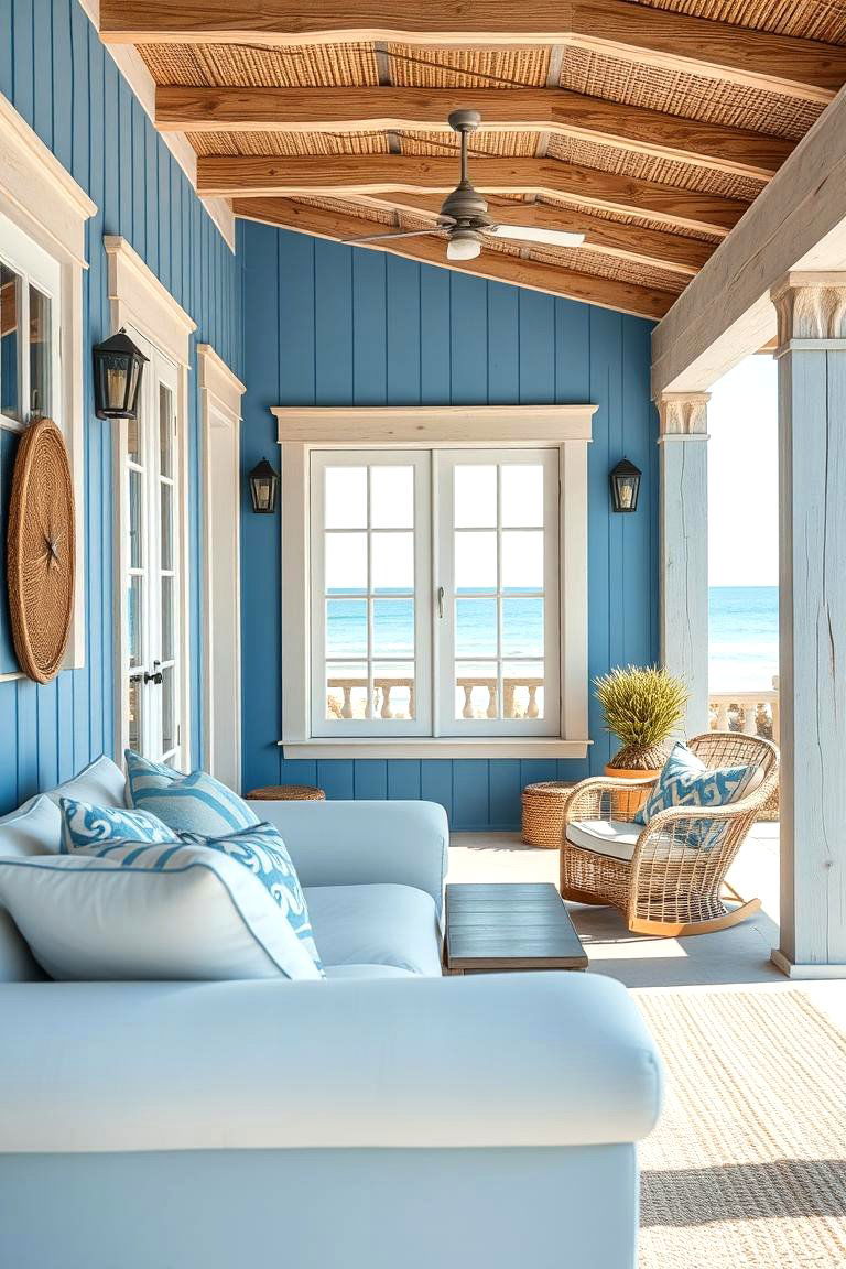 Coastal Seaside Blue - 24 blue exterior house paint ideas