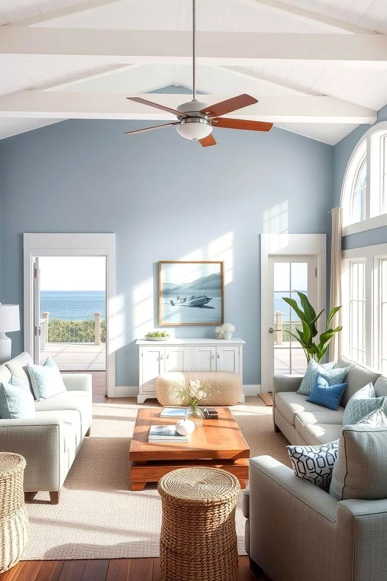 Coastal Serenity Blue and Grey Living Room Inspiration - 24 Blue and Grey Living Room Ideas