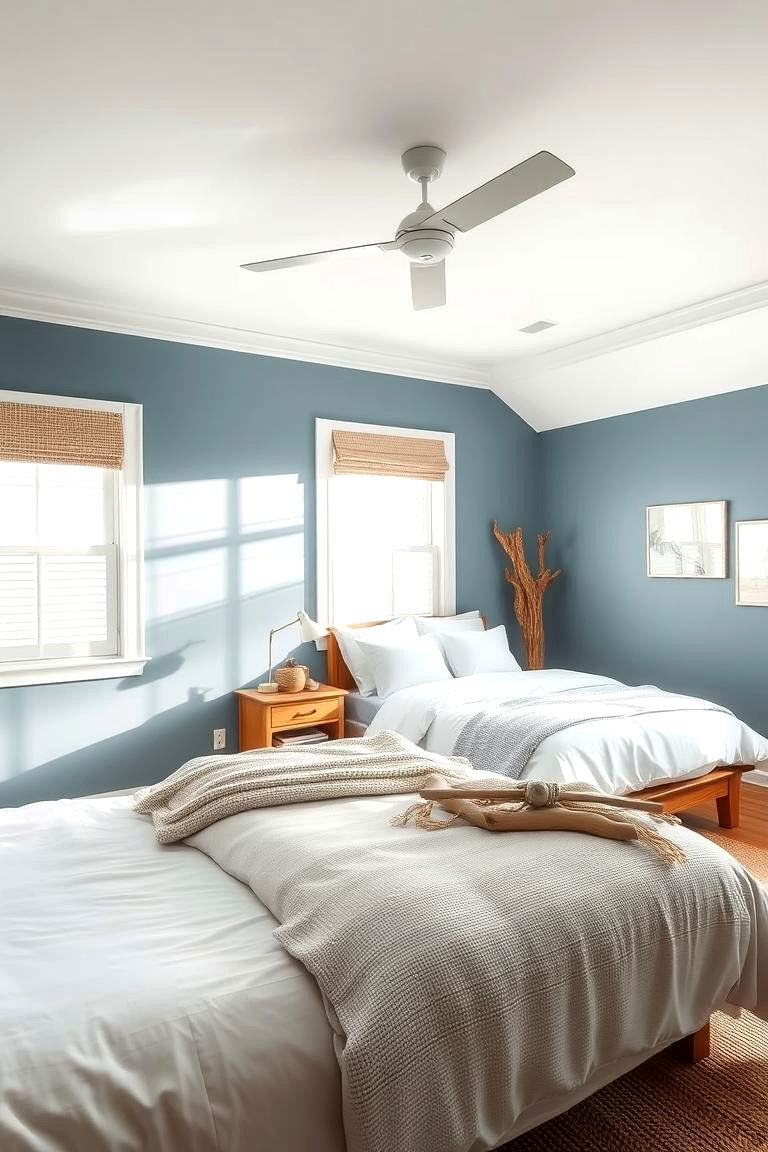 Coastal Serenity - 24 Moody Blue Bedroom Ideas
