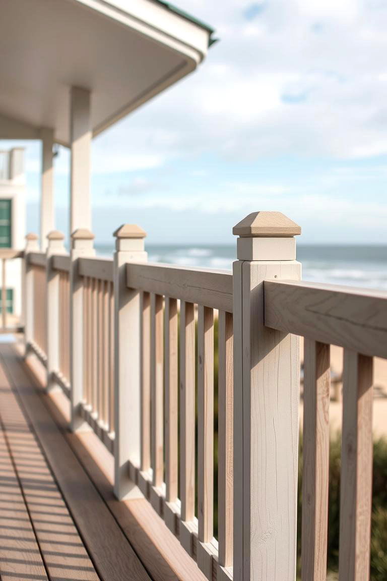 Coastal Style Railing - 24 Deck Railing Ideas