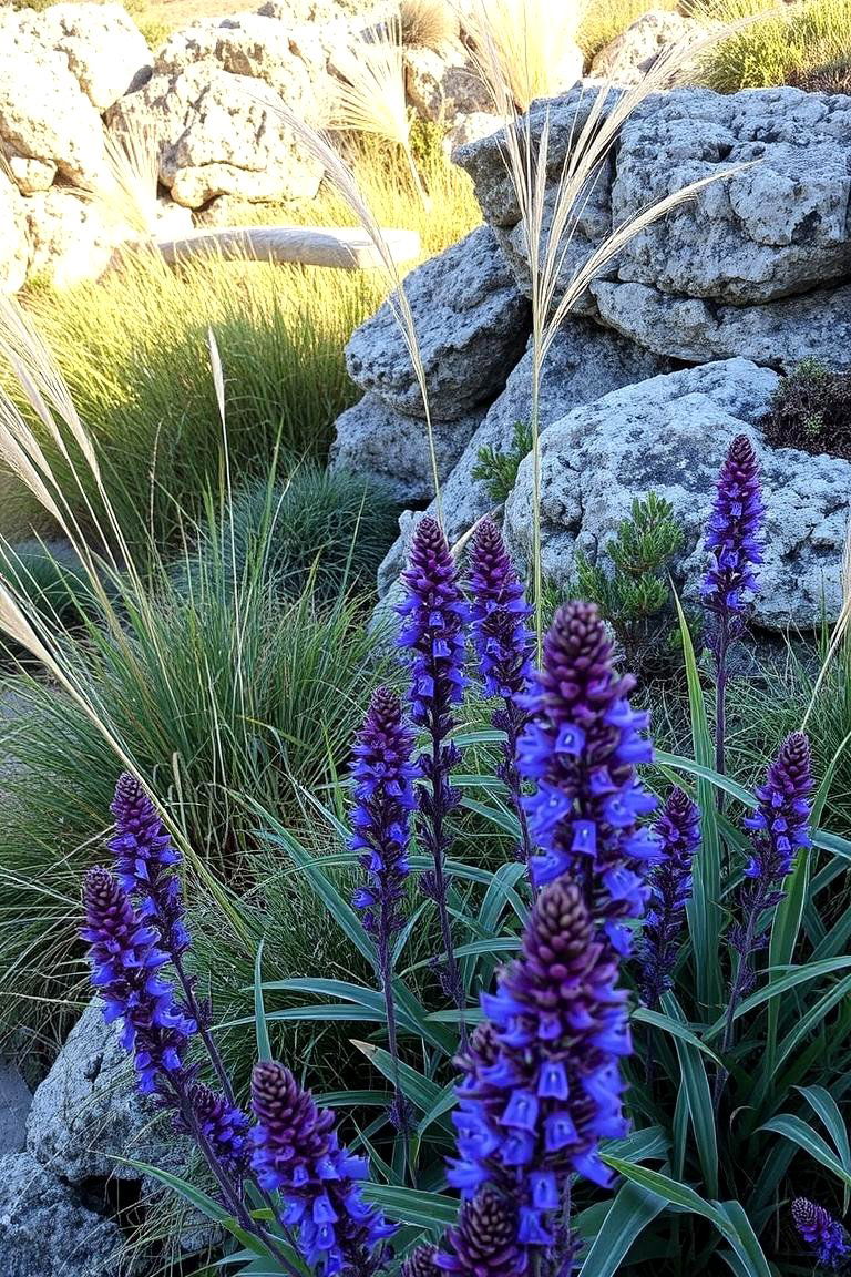 Coastal Texas Garden with Native Salvia - 24 Front Yard Texas Flower Bed Ideas