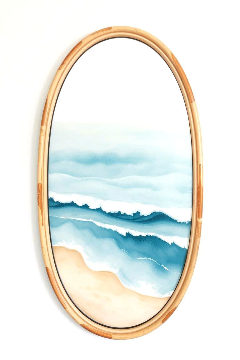 Coastal Vibes - 24 Mirror Painting Ideas