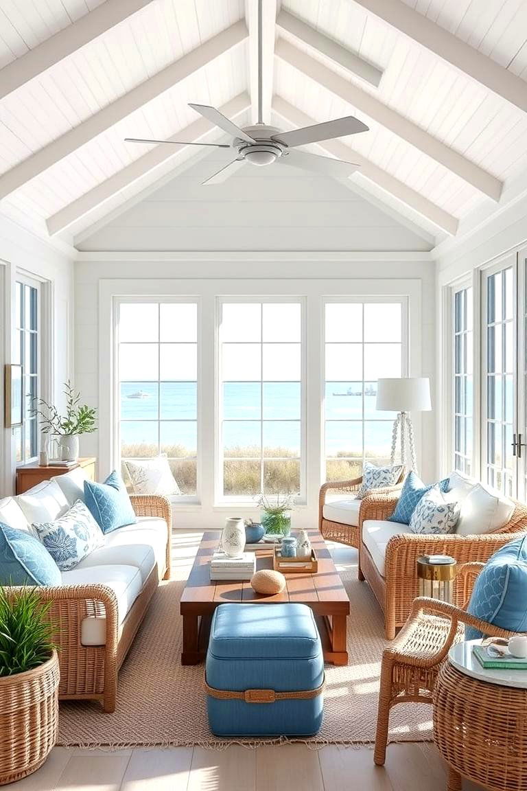 Coastal Vibes Florida Room - 24 Florida Room Ideas