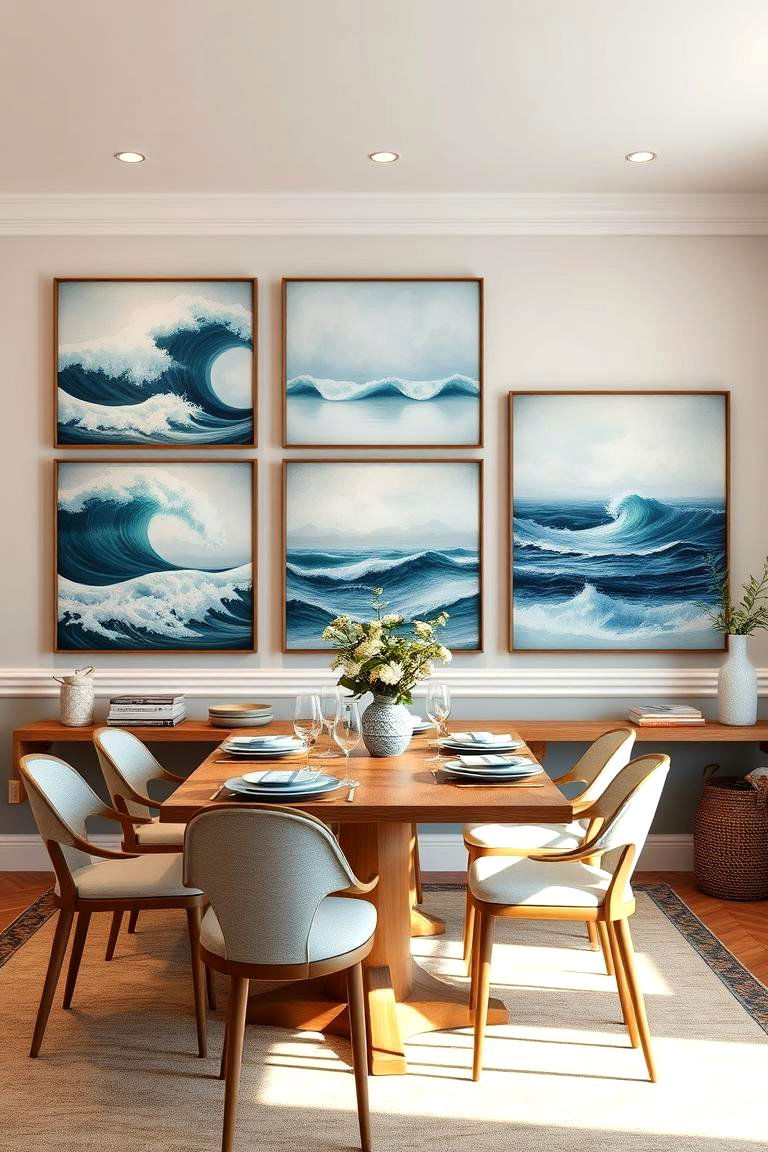 Coastal Wall Art - 24 Coastal Dining Room Ideas