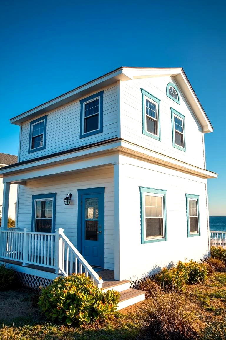 Coastal White Shingle - 24 White Home Exterior Ideas