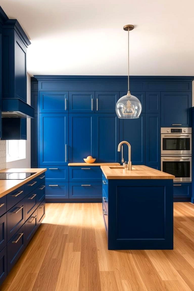Cobalt Blue Kitchen Island - 24 Blue Kitchen Ideas