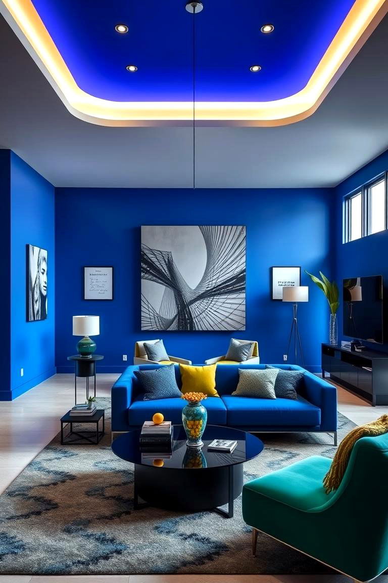 Cobalt Charm Space - 24 blue and green bedroom ideas