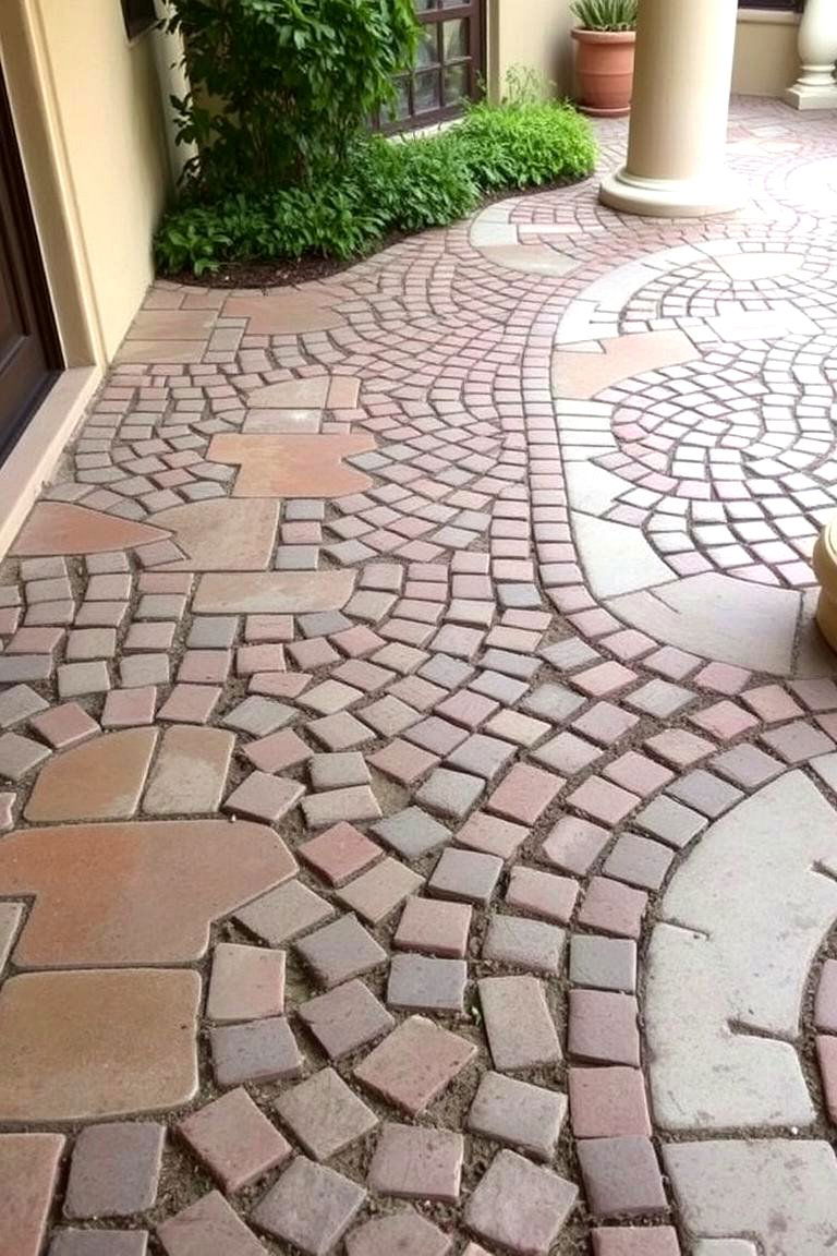 Cobblestone Accents - 24 Mediterranean Patio Ideas