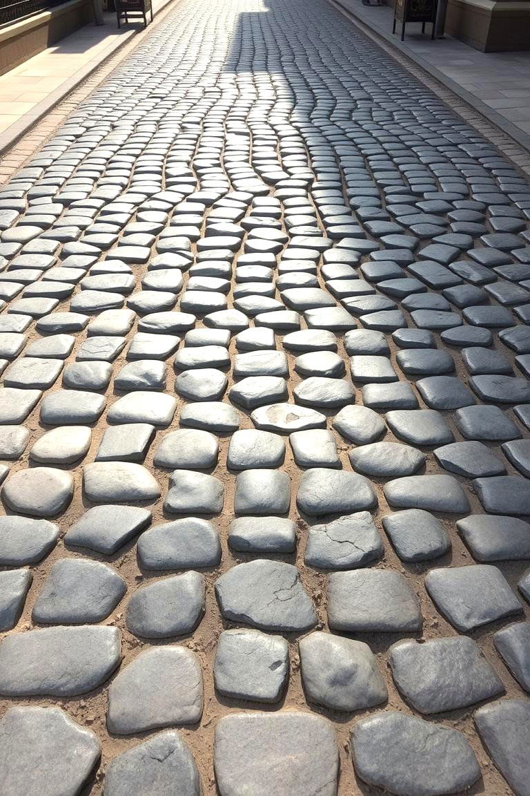 Cobblestone Charm Walkway - 24 Stone Walkway Ideas