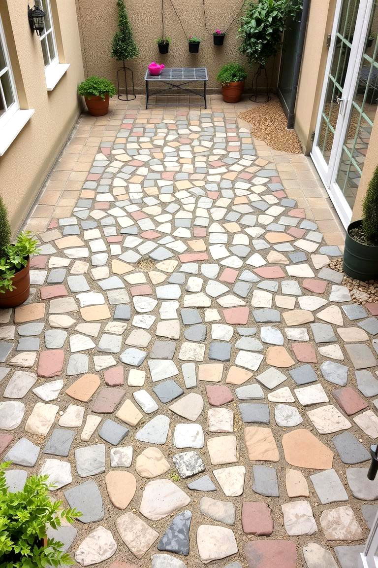 Cobblestone Patio Timelessness - 24 Rustic Landscaping Ideas