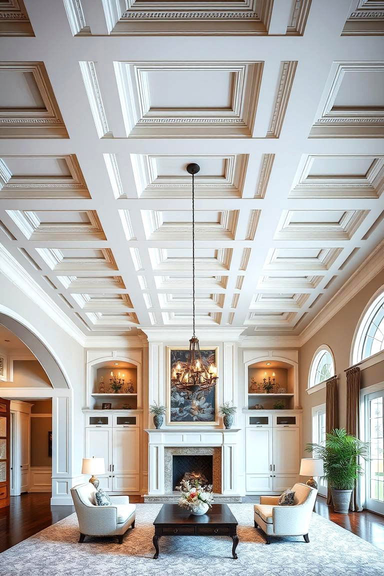 Coffered Ceiling Molding - 24 Crown Molding Ideas