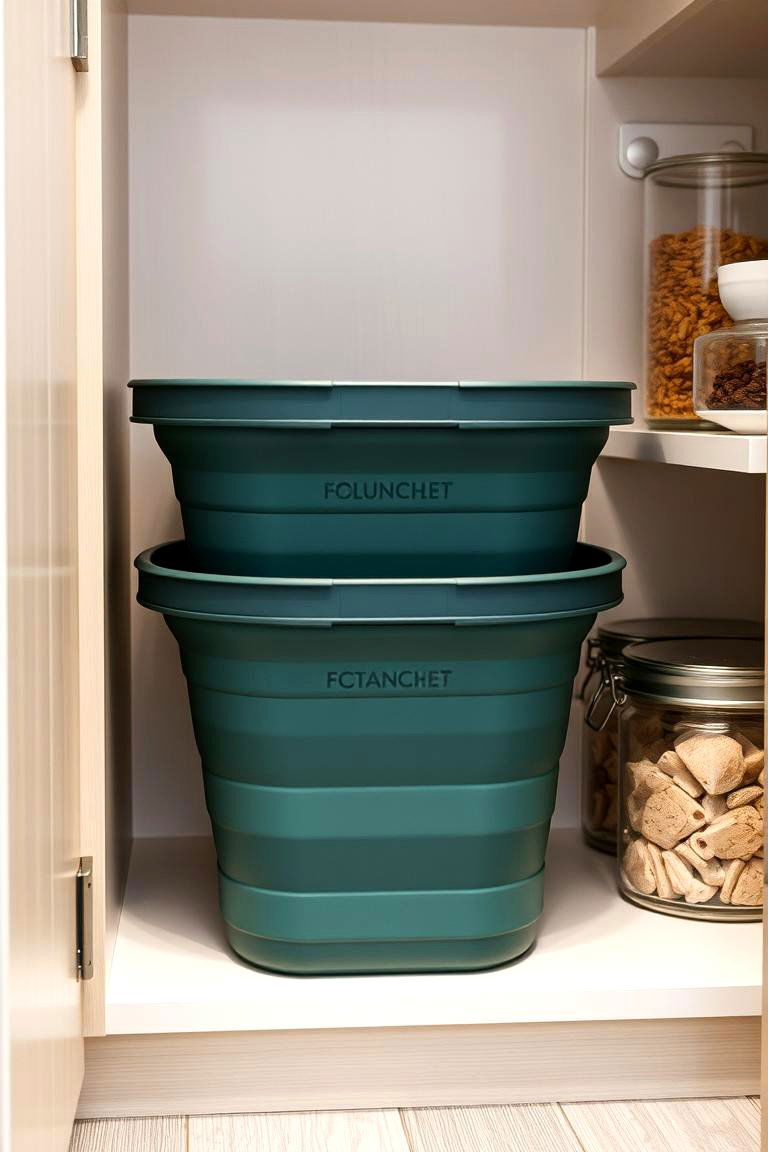 Collapsible Storage Bins - 24 Small Kitchen Storage Ideas