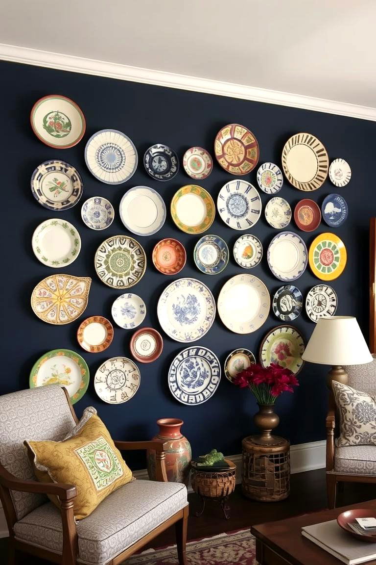 Collections Display - 24 living room wall decor ideas
