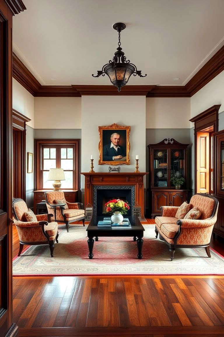 Colonial Elegance with Antique Furnishings - 24 Colonial Living Room Ideas