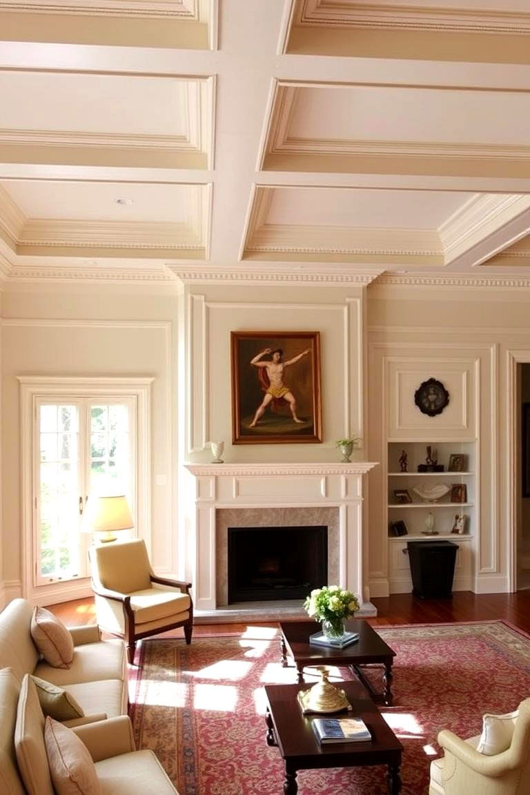 Colonial Inspired Decorative Molding - 24 Colonial Living Room Ideas