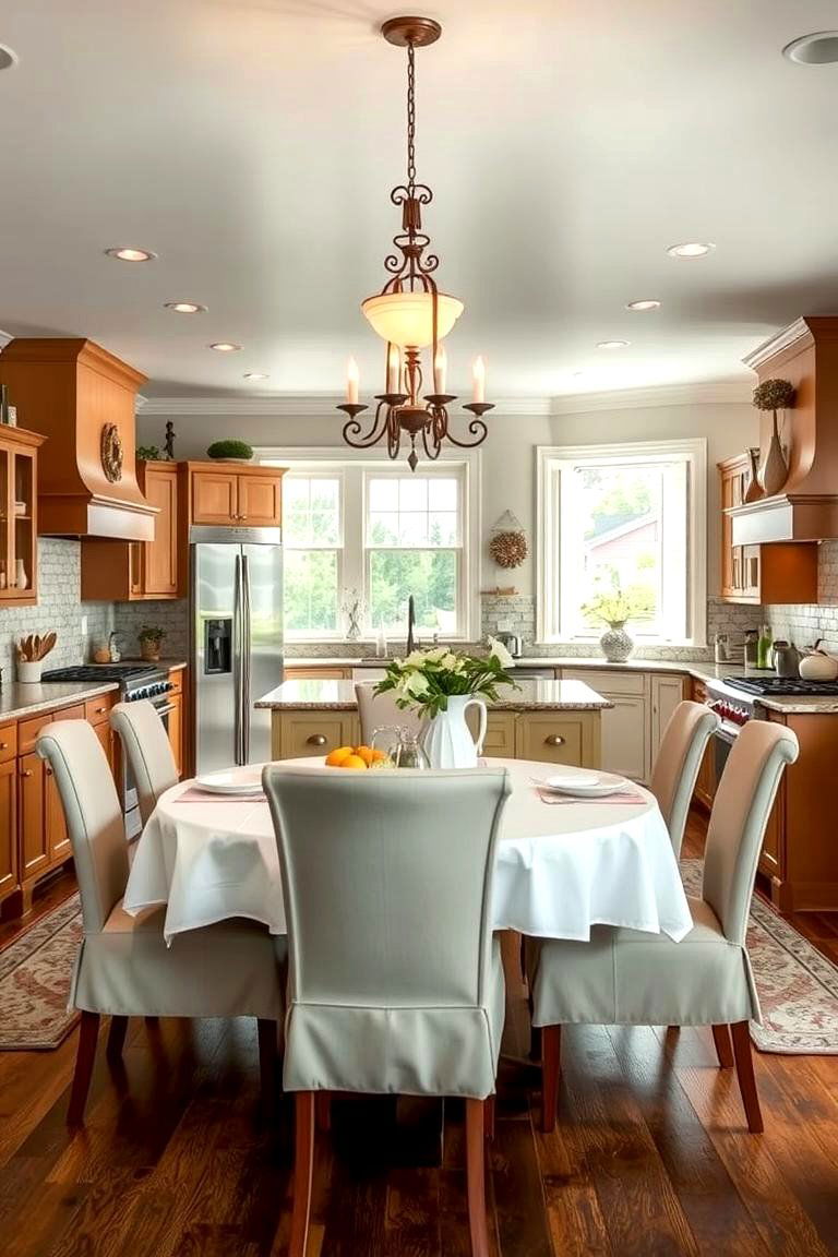 Colonial Kitchen Dining Integration - 24 Colonial Dining Room Ideas