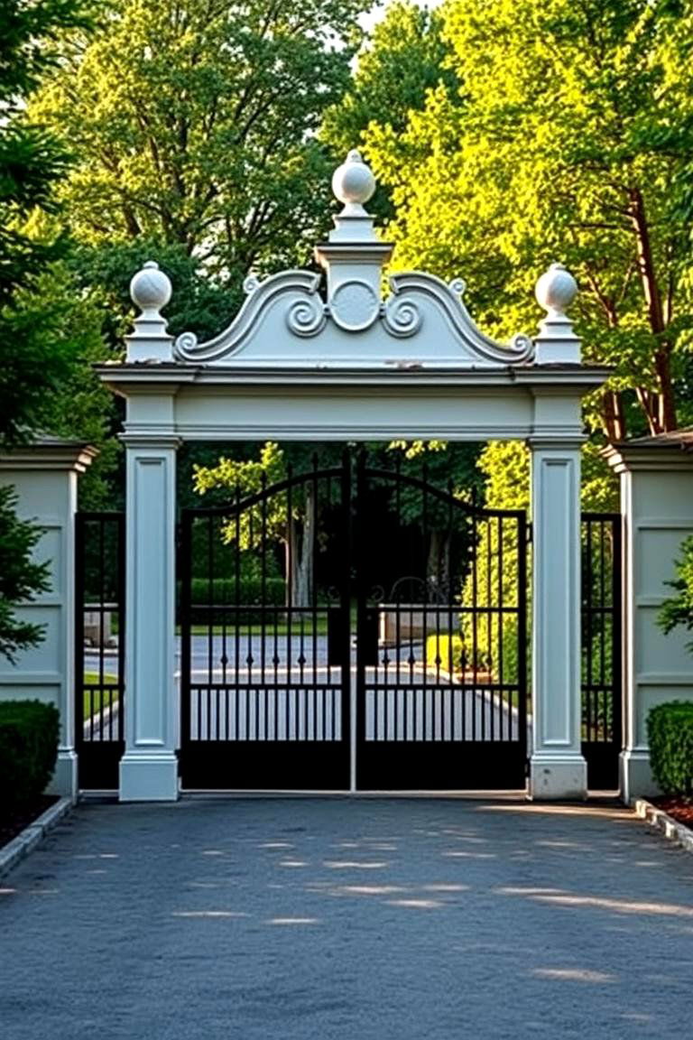 Colonial Style Driveway Gate - 24 Driveway Gate Ideas