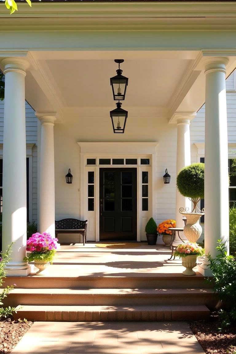 Colonial Style Porches - 24 1980s House Exterior Ideas