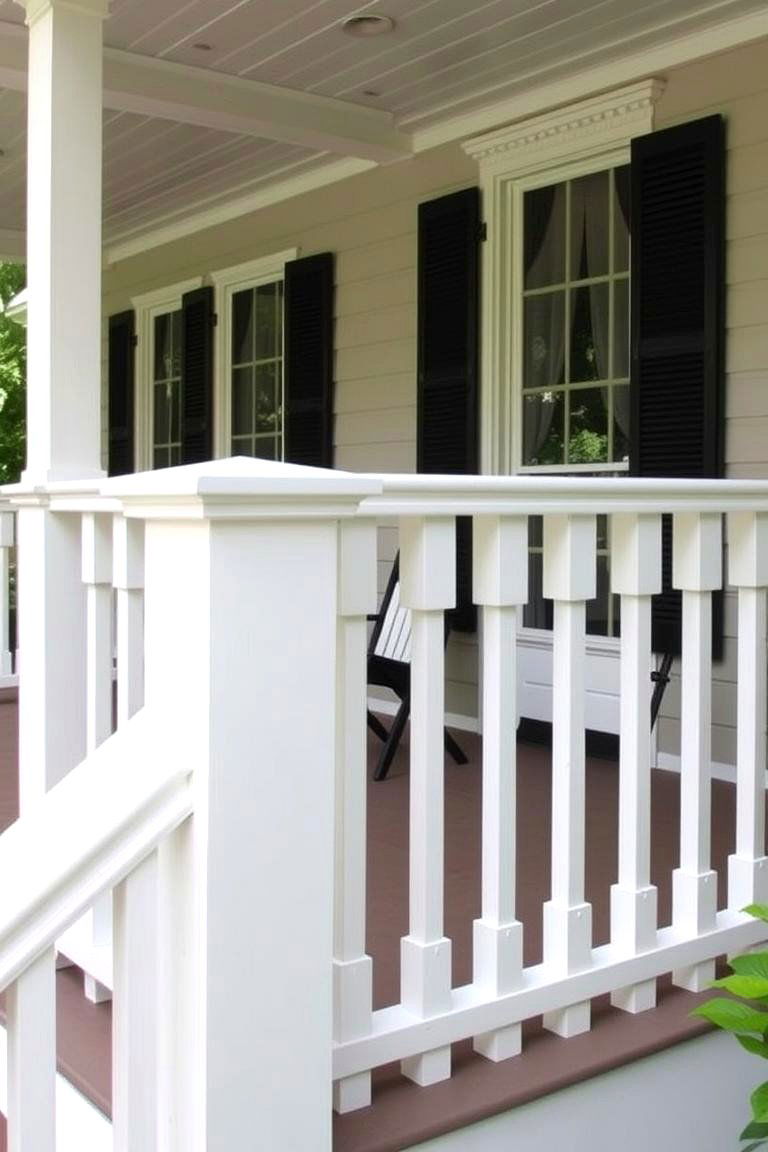 Colonial Style Railings - 24 Front Porch Railing Ideas