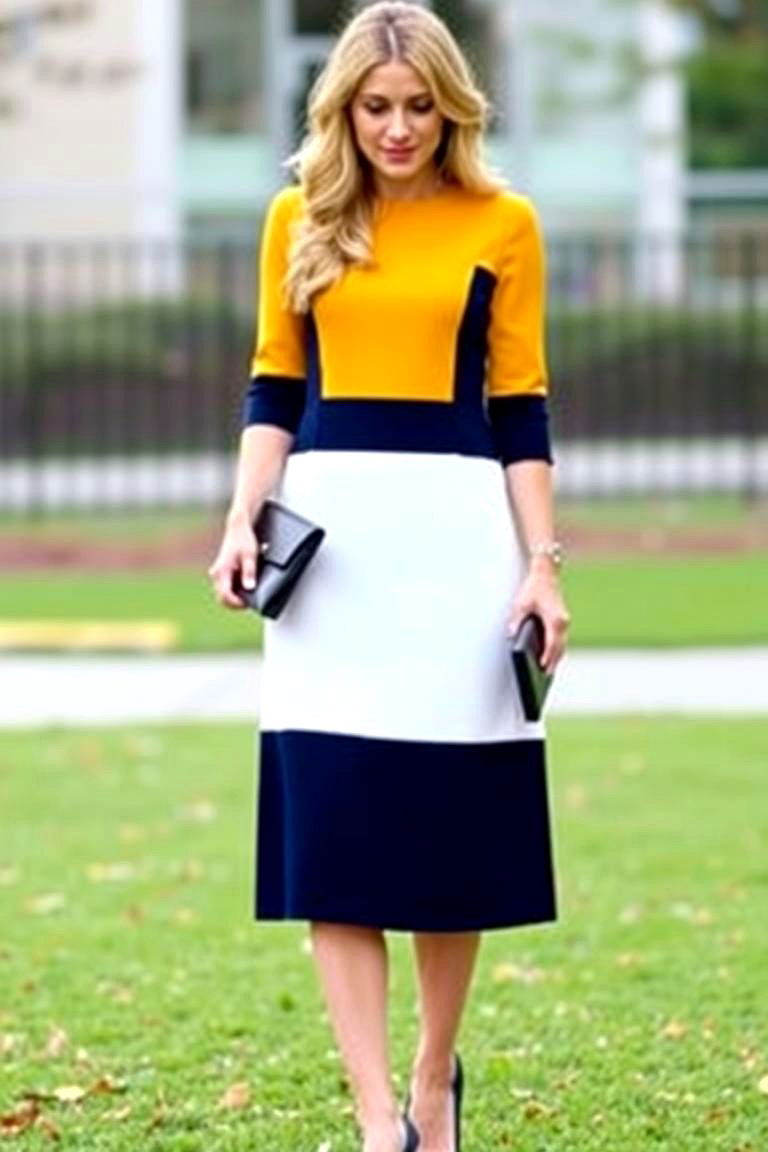 Color Block Shift Dress - 24 Guest Wedding Outfit Ideas