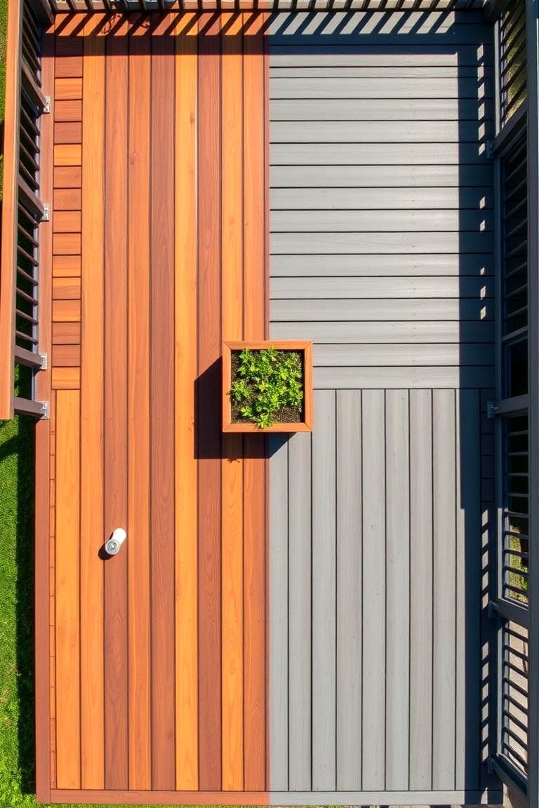 Color Blocking for Visual Interest - 24 Two Tone Deck Color Schemes