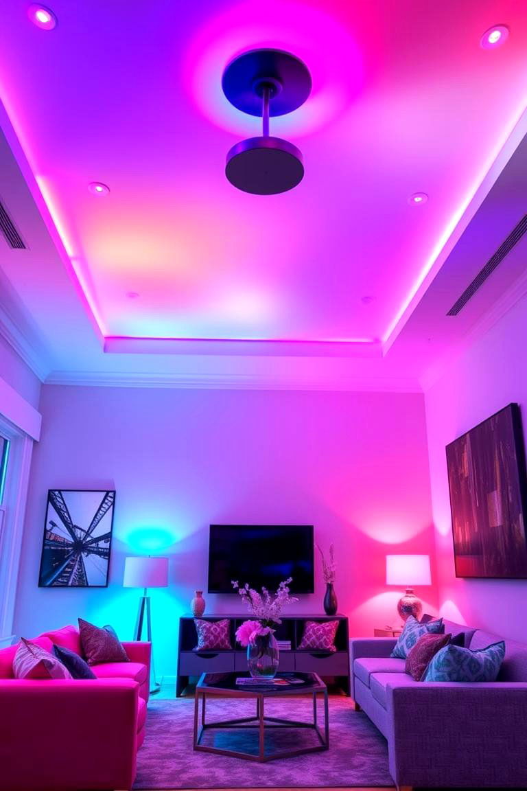 Color Changing Dynamics - 24 Recessed Lighting Ideas