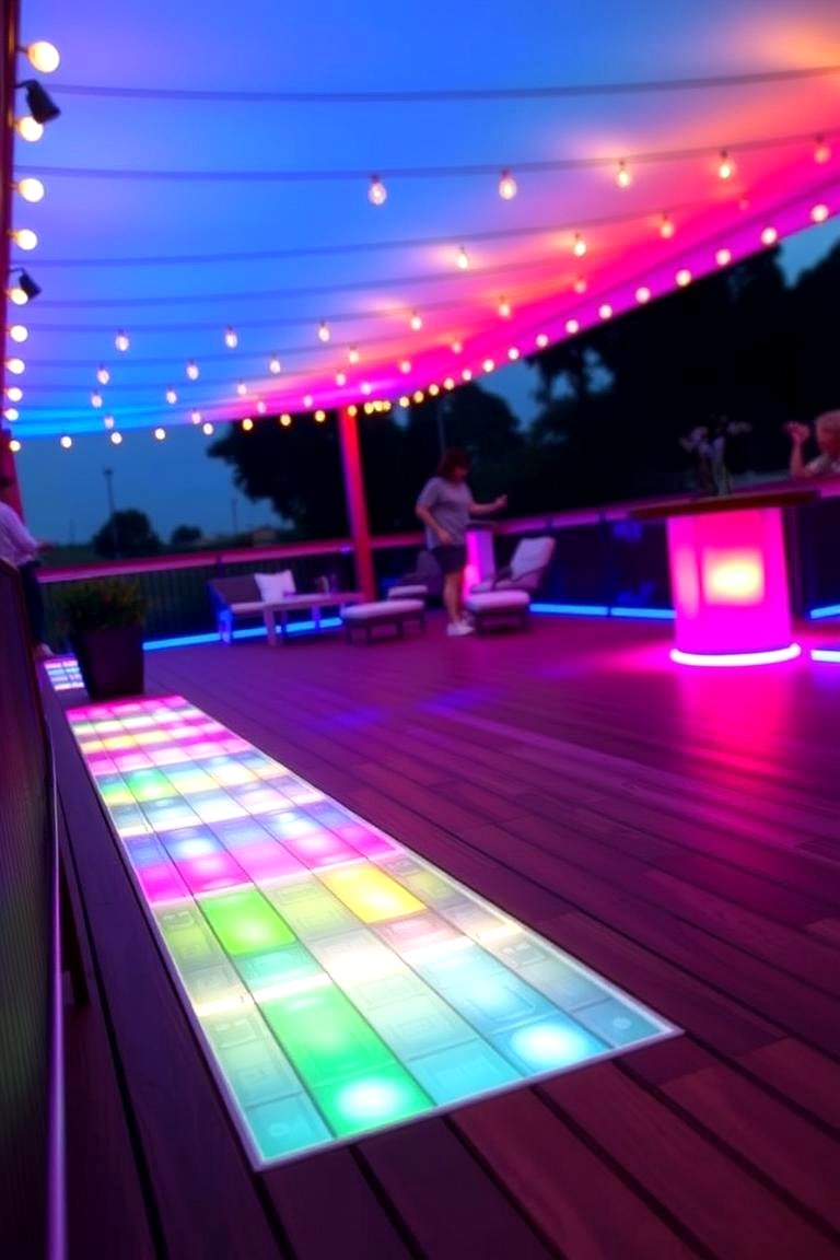 Color Changing LED Accents - 24 Deck Lighting Ideas