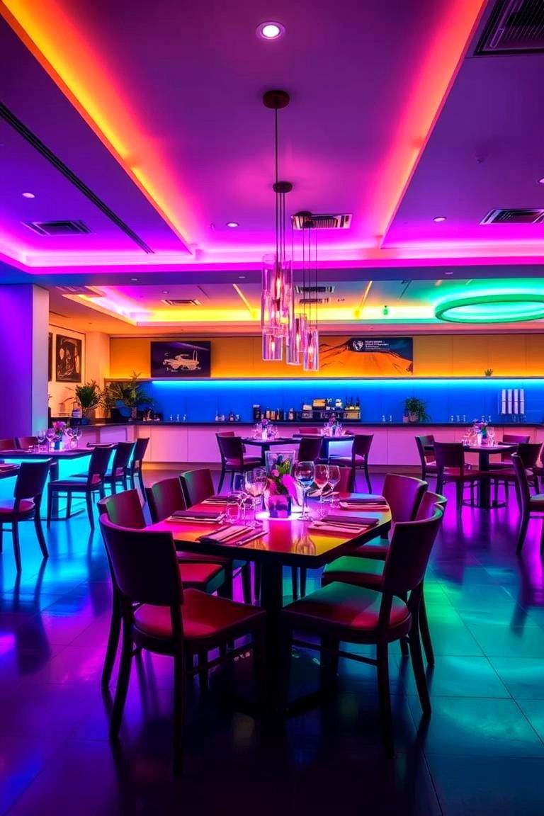 Color Changing LED Options - 24 Dining Room Lighting Ideas
