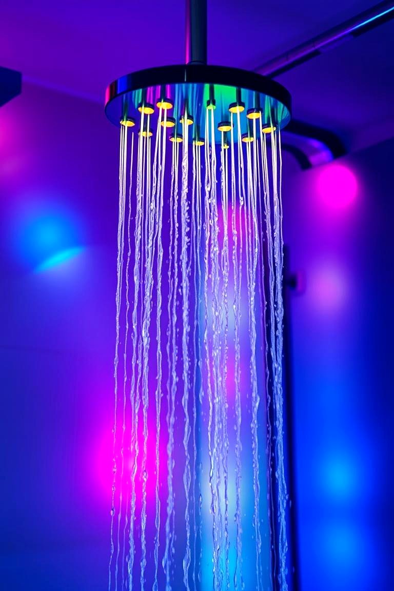 Color Changing LED Panels - 24 Shower Lighting Ideas