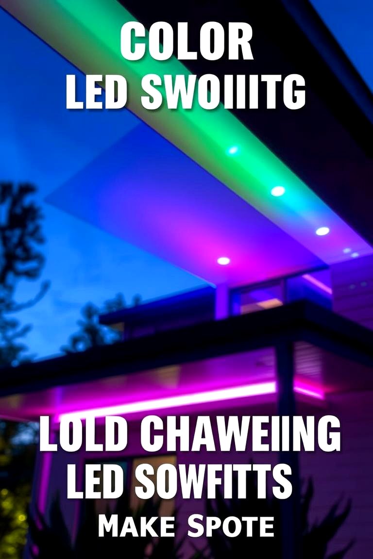 Color Changing LED Soffit Lighting for Dynamic Ambiance - 24 Soffit Lighting Ideas