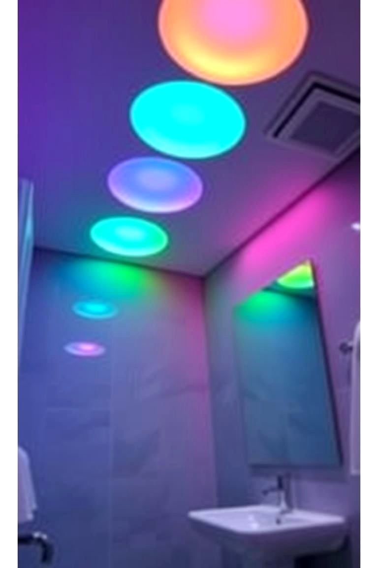 Color Changing Lights for a Mood Boost - 24 Bathroom Ceiling Lighting Ideas