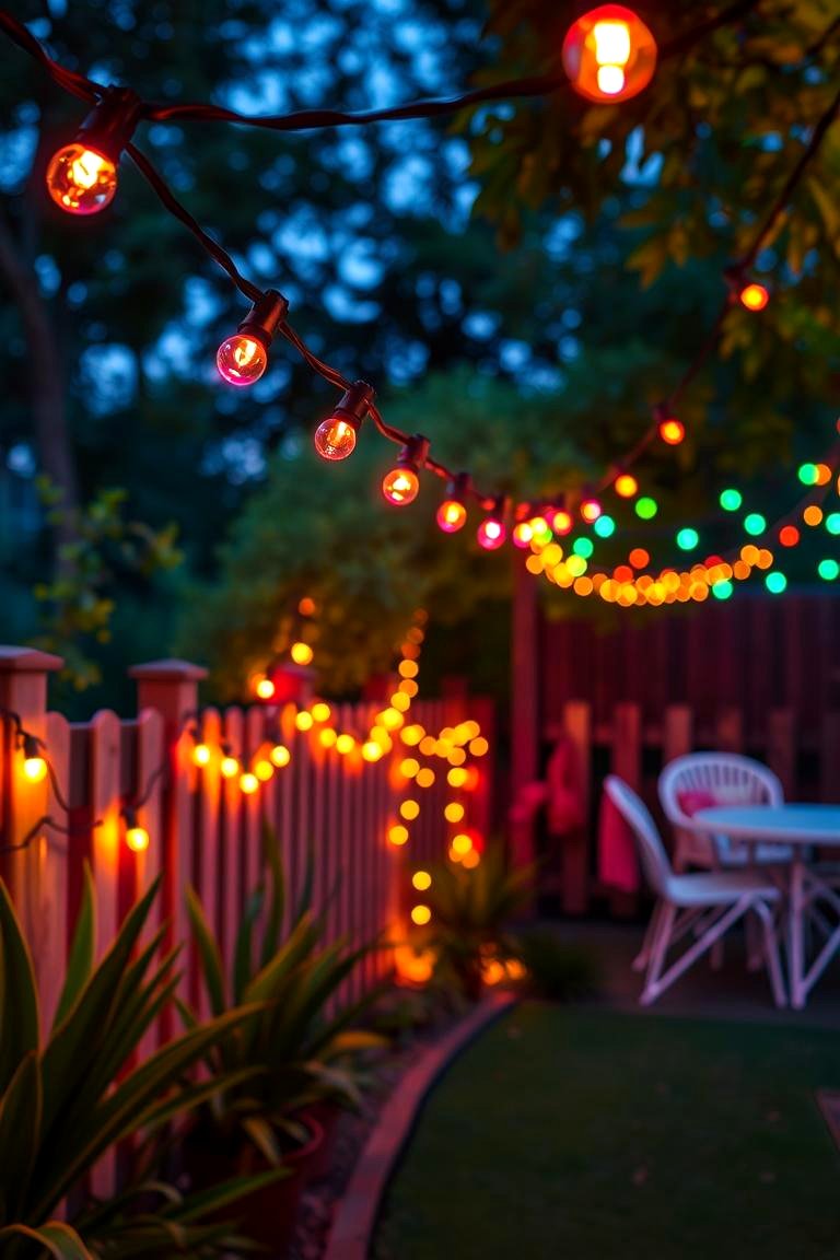 Color Changing String Lights - 24 Patio String Light Ideas