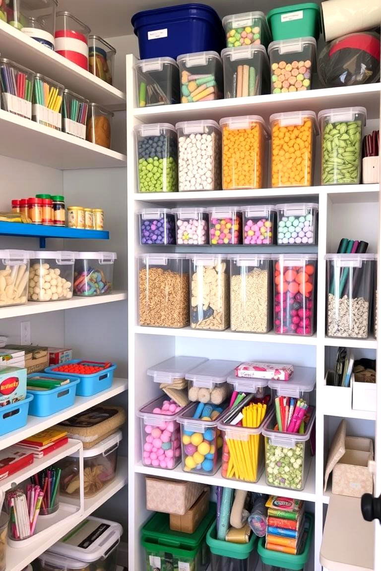 Color Coded Organization - 24 Small Craft Room Ideas