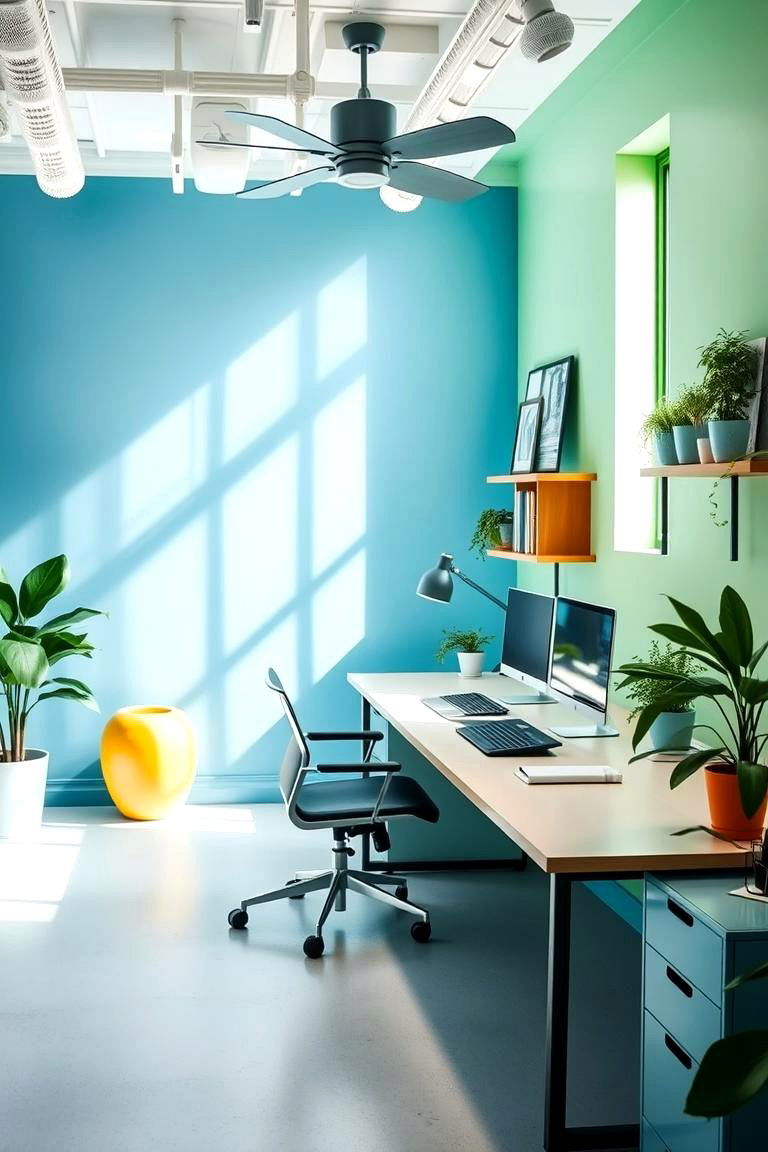 Color Psychology in Design - 24 Small Home Office Ideas