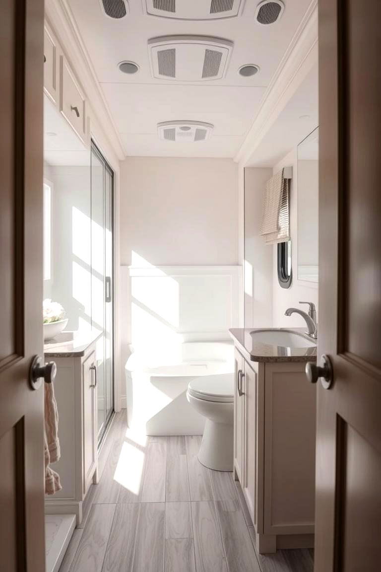 Color Schemes for Spatial Illusion - 24 Small Rv Bathroom Ideas