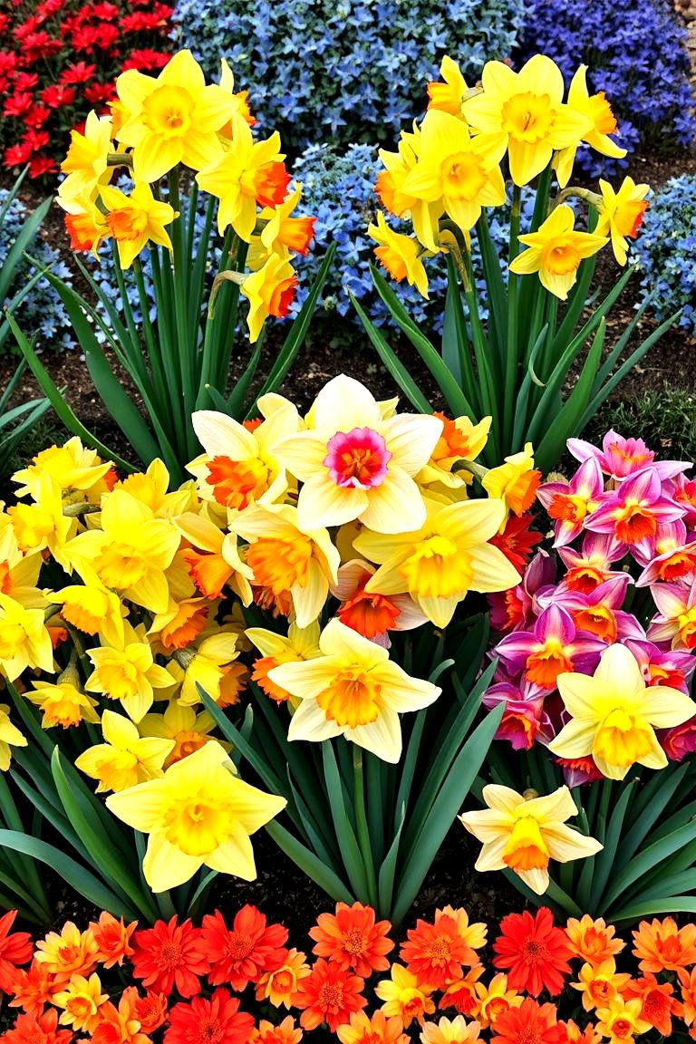 Color Themed Daffodil Arrangements - 24 Daffodil Garden Ideas